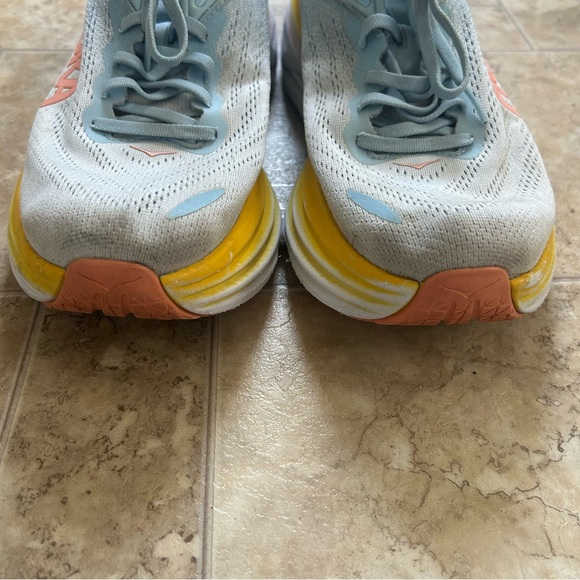 HOKA Bondi 8 Max Cushioned Road Running Shoes Women’s Size 11 Aqua NO INSOLES - Picture 14 of 16